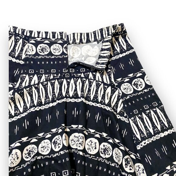 Veronica Beard Woodblock Print Midi Skirt, Black/white, Size 10 - Picture 8 of 14
